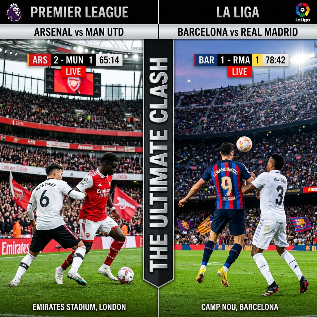 Hình ảnh minh họa bài viết: So Sánh Video Bóng Đá: Premier League vs La Liga — Giải Nào Hấp Dẫn Hơn?